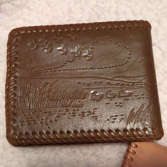 Vintage wallets and coin purse, hand-tooled & stitched - Picture 3 of 11